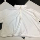 Stoney Clover Lane NWOT  x Target White Half Zip Terrycloth Sweatshirt Cropped M Photo 8