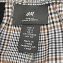 H&M plaid pants elastic waist cuffed hem office business casual Photo 4