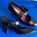 American Eagle  Black Heel Mary Jane Pumps with Buckle Size 10 Wide Photo 0