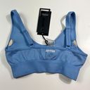 Bo and Tee  Baby Blue Ribbed Lightly Padded Athleisure Sports Bra NWT New XS Gym Photo 3