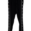 The Kooples  SPORT Women's Black Sweet Fleece Snap Jogger Sweat Pants Size Small Photo 0