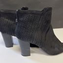 American Eagle  Black Faux Suede Women's Peep Toe High Heel Ankle Boots Size 8 Photo 2