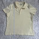 Cherokee Cute Vintage Butter Yellow  Collared Polo Shirt Stretchy Cotton Photo 2