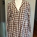 Tuckernuck  Pomander Place Saddle Brown Gingham Scarlett Button Down Blouse Photo 4