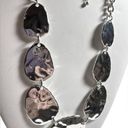 Style & Co NEW Style Co Silver 18" STATEMENT NECKLACE Chunky 1.5” Medallions + 3” Extender Photo 3