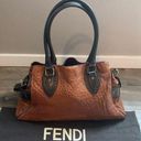 Fendi  Etniko Brown Leather Shoulder Bag Photo 0