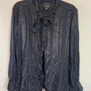 Greylin  Womens button Down Chasing Shadows Black stripe size L Photo 2