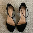 Top Moda  Black Hannah Block Heel Ankle Strap Sandal Photo 4