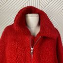 I am gia I.AM.GIA Pixie Teddy Coat Red Sherpa Fleece Photo 2