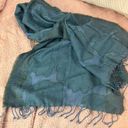 Pashmina Alessi Blue And Gold Metallic  Scarf Photo 0