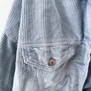 American Eagle  Bomber Cropped Corduroy Light Blue Cotton Jacket Sz S Photo 5