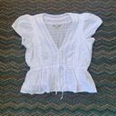 American Eagle White Lacy Top Photo 0