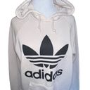 Adidas  originals trefoil logo cream women hooded pullover sweatshirt medium Photo 55