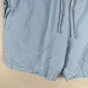 ONIA  Women's Waffle Knit Shorts Elastic Waist Drawstring Blue Size L Photo 4