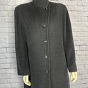 Jones New York Vintage Y2K JNY  Wool Mohair blend Long Gray Coat size Large Photo 2