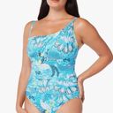 Bleu Rod Beattie New!  One Shoulder Shirred Swimsuit Animal Party Print Photo 2