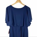 BHLDN NEW  Lena Navy Draped Slit Dress Size 0 Photo 9