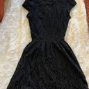 Divided Black Lace Cocktail Dress Photo 0