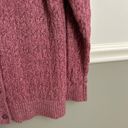 L.L.Bean Women's  Double L Mixed-Cable Knit Pink Sweater Front Cardigan Medium Photo 4