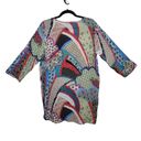 Natori Josie  Womens Medium Lagenlook Mixed Print Swim Cover Up *Minor Flaw Photo 1