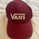 Vans Mens Maroon Classic Logo Flag Snapback Hat Baseball Cap Adjustable Fit NWT Photo 1