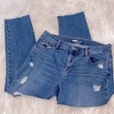 Old Navy  boyfriend mid rise distressed jeans size 8 Photo 0