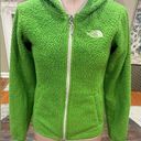 The North Face  Fleece Sherpa Green Full-Zip Hoodie Jacket - Women’s X-Small Photo 0