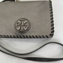 Tory Burch Marion Combo Crossbody Purse Wrinkled Leather in Gunmetal Photo 2