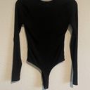 Naked Wardrobe  New Bodysuit Womens Extra Small Black Long Sleeve V Neck NWT Photo 8