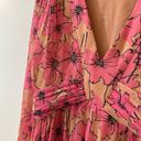 Joie  Womens Kaz Floral Silk Tie-Back Silk Midi Dress Size S Sandstorm Photo 6