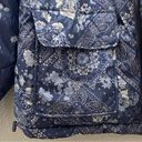 American Eagle AEO  Chill Blue Paisley Floral Reversible Puffer Jacket Size M Photo 9