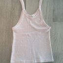 ZARA  Sleeveless Tank Top White Red Stripes Size Large Photo 0