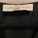 Ramy Brook  Black Silk Short Sleeve V-Neck Top Size M Made In USA Photo 1