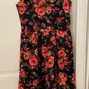 Socialite  black graphic roses mini dress Photo 2