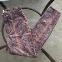 L'AGENCE L’AGENCE Margot High Rise Cropped Skinny Python Snake Print Jeans Brown 25 NWOT Photo 0