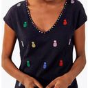 Boden USA Boden Polly Embroidered Dress Navy Pineapple Photo 1