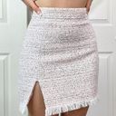 Meshki Amber Scholl x  pink and white tweed slit mini skirt Photo 0