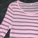 Talbots Size L long bell sleeve, pink and black striped dress/ tunic  100% cotton Photo 3