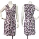 Daisy Fuentes  Purple Gray Combo Abstract Sleeveless Dress Small Twisted Preppy Photo 1