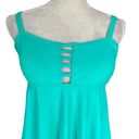 Beachsissi  Ruffle Hem Cross Front Tankini Teal XL New Photo 8