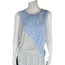 London Times  Womens Sleeveless Jewel Neck Midi Dainty Dress Sz 12 Blue Dots Photo 5