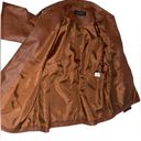 Marc New York  Andrew Marc Brown/ chocolate Zip up Fax Leather Jacket | Size M Photo 6