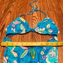 Victoria's Secret Victoria Secret Blue Floral Vintage Bikini Set Size 36B Medium Photo 5