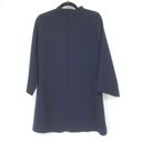 Oak + Fort  Mini Dress Women's One Size Blue Choker V-Neck Over Sized Long Sleeve Photo 1