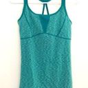 Zella  Showstopper Space Dye Tank Teal Green White Scoop Neck Racerback Active S Photo 0