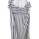 J.Crew  Dress Halter Striped Ruffle Mini Navy White Size XS NWT Photo 3