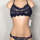 PilyQ  navy nautica lace teeny bikini set. M-teeny. New. Photo 0