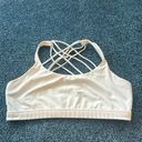 CRZ Yoga  white Women's Strappy Sports Bra - Criss Cross Back Photo 2