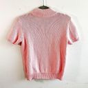 Nordstrom  Sweater Pastel Pink Mock Neck Short Sleeves 100% Cotton Top Sz M GUC Photo 6