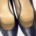 DKNY  Leather Block Heel Pointed Toe Pumps Shoes Navy Blue 41 US 10 am Photo 5